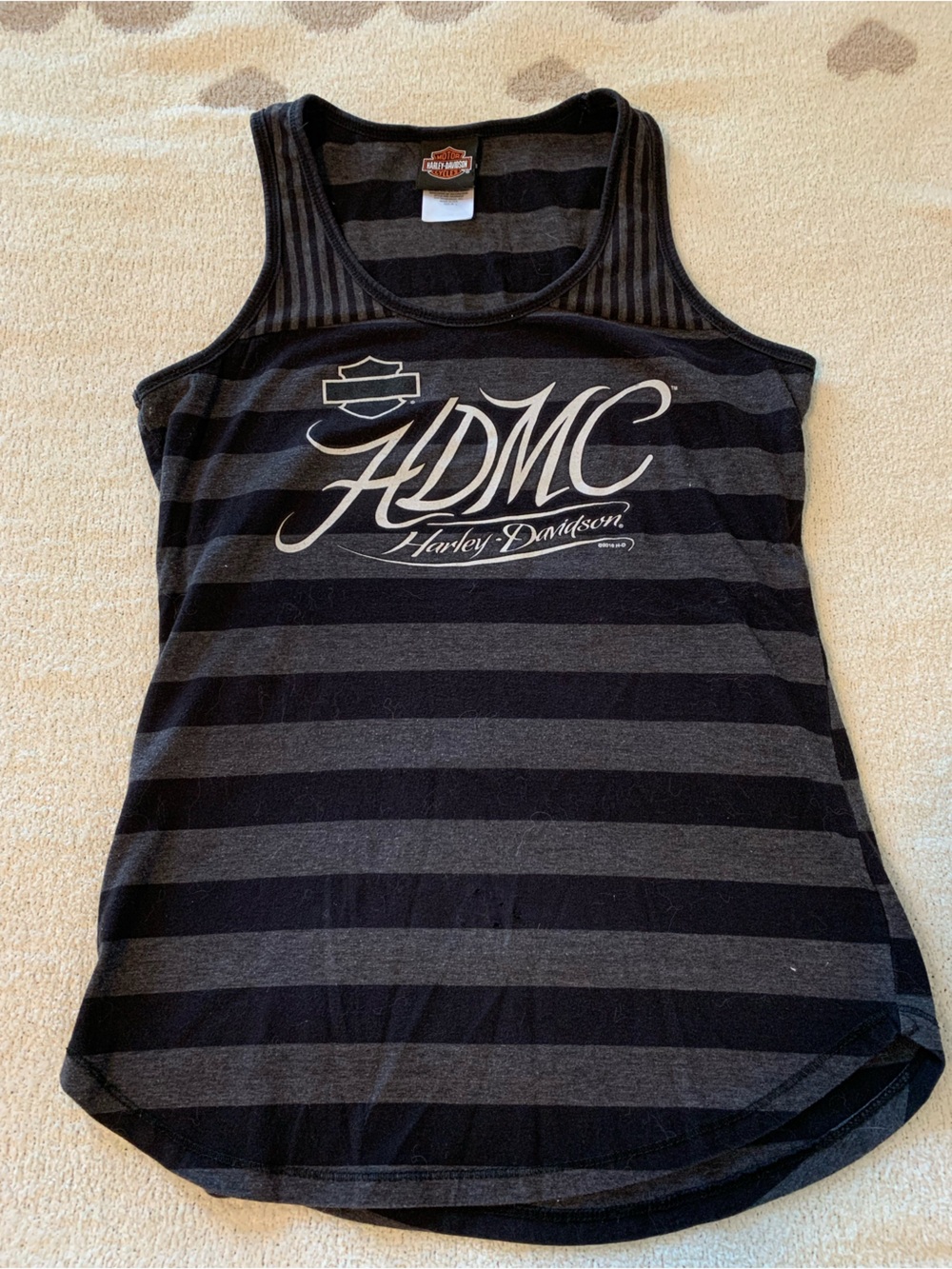Harley-Davidson Black and Gray Logo Tank Top